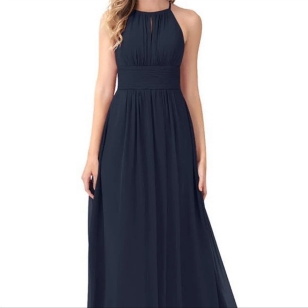 Azazie Bonnie Dress Navy Size 0